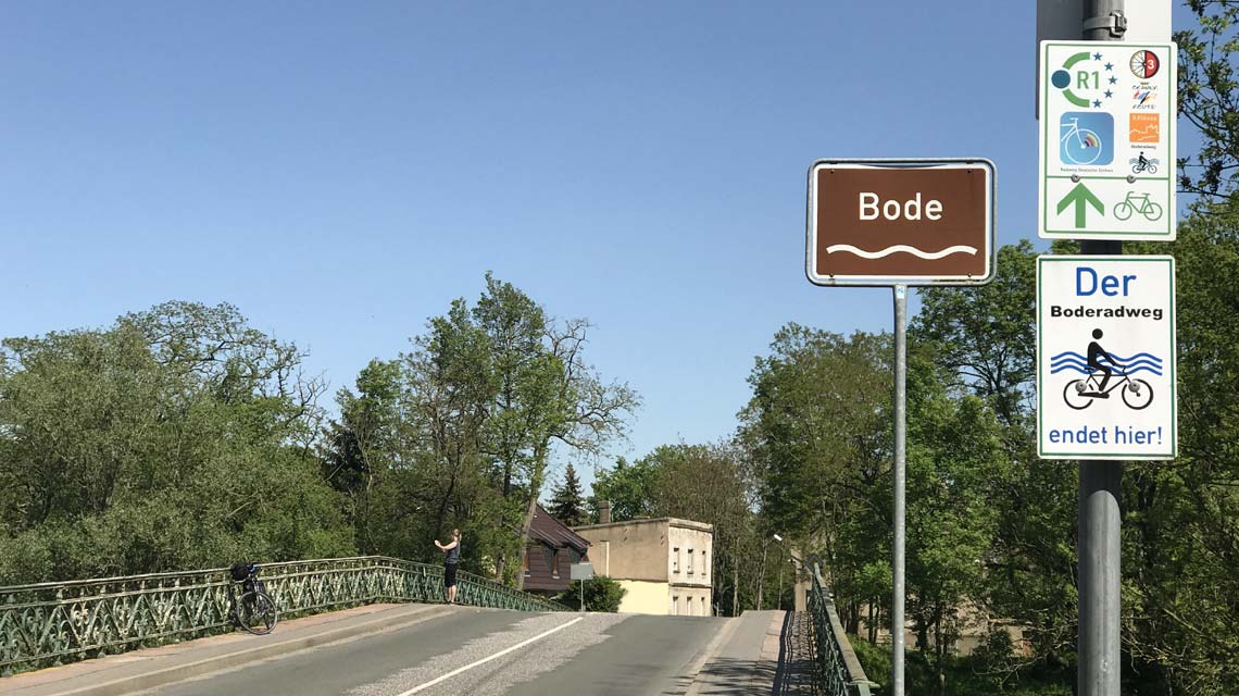 Radwegende Bodebrücke Nienburg Radwegende Bodebrücke Nienburg
